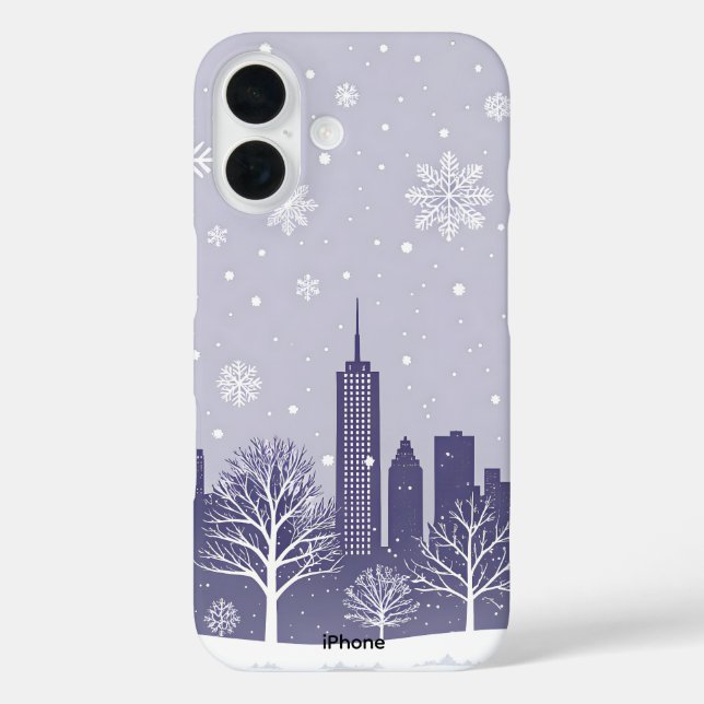 Funda de Winter City Snowflake iPhone 16 (Reverso )