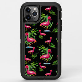 Funda Defender Para iPhone 11 Pro Max De OtterBox Flamingo rosado en negro
