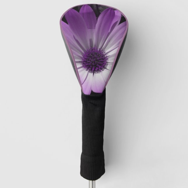 Funda del controlador de golf Purple Daisy Flower (Anverso)