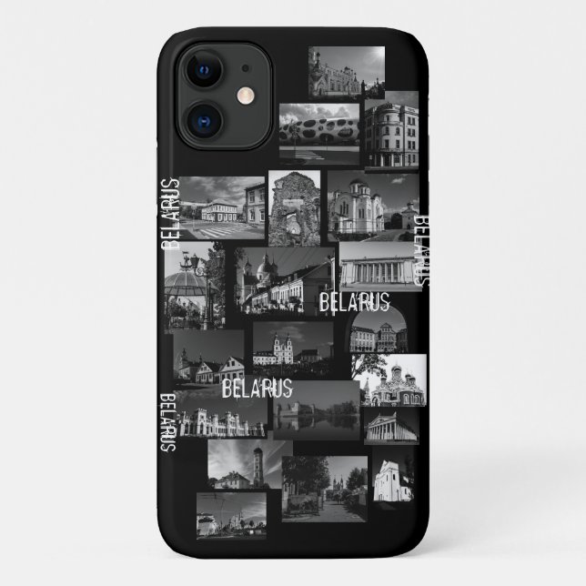 Funda del iPhone 11 del Collage de arquitectura de (Reverso)