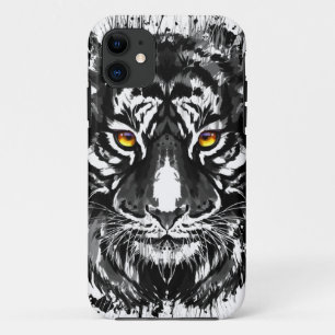 Funda del iPhone 11 del tigre Tigre blanco y neg