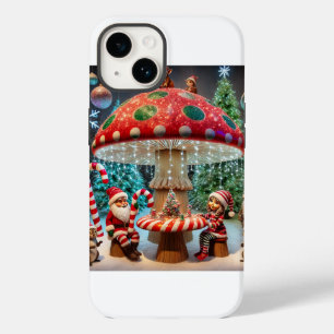 funda del iPhone 14: Navidades Diseño de hongos
