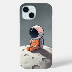 funda del iPhone 15 - Astronauta sentado en la lun