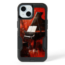 funda del iPhone 15: Piano con pared roja