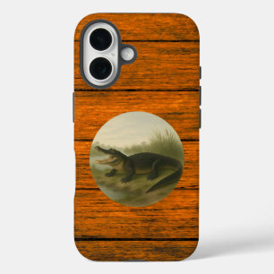 Funda del iPhone 16 de Alligator Wood Grain