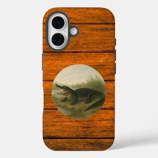 Funda del iPhone 16 de Alligator Wood Grain