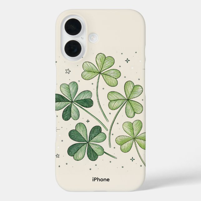 Funda del iPhone 16 de Lucky Clover (Reverso )