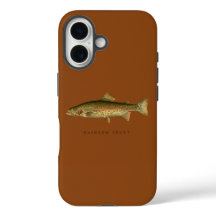Funda del iPhone 16 de Rainbow Trout Saddle Brown