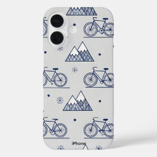 Funda del iPhone 16 de Winter Bike Mountain