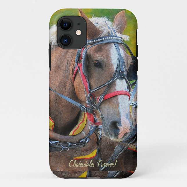 Funda del iPhone 5 de Clydesdale Draft Horse-lover (Reverso)