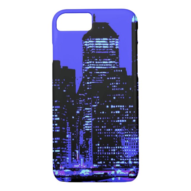 Funda del iPhone 7 de Blue New York City (Reverso)