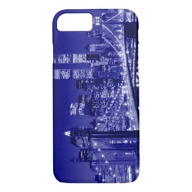 Funda del iPhone 7 de Blue New York City (Reverso)