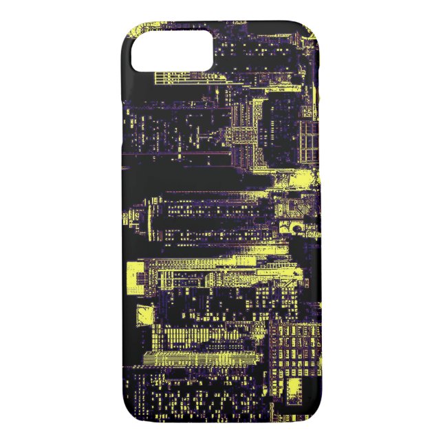 Funda del iPhone 7 de la ciudad de Nueva York en l (Reverso)