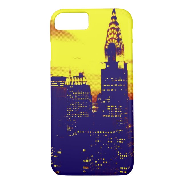 Funda del iPhone 7 de Pop Art New York (Reverso)
