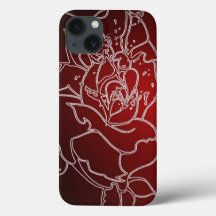 Funda del iphone Red Rose 13