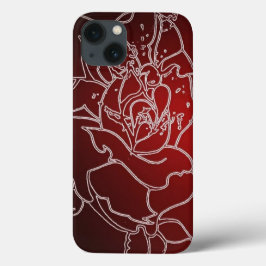 Funda del iphone Red Rose 13
