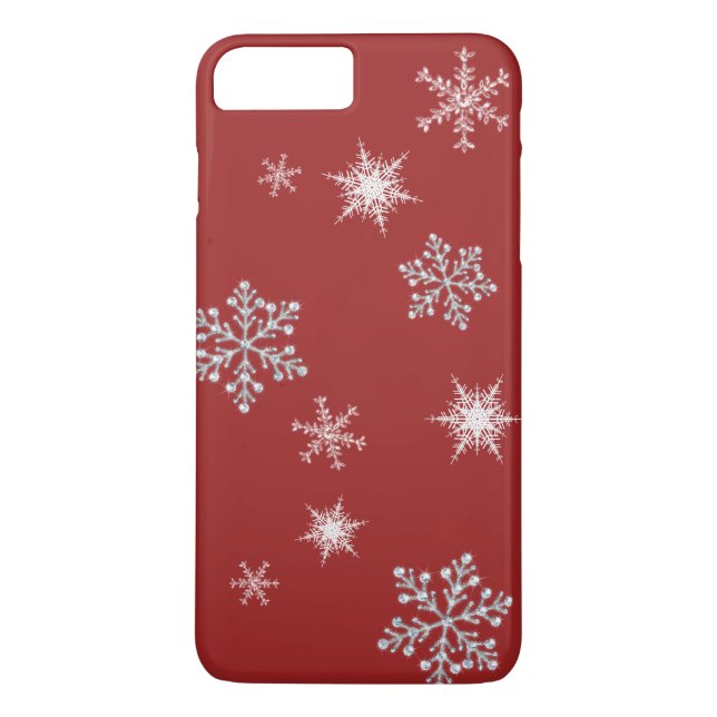 Funda del iPhone rojo 7 Plus de Santa (Reverso)