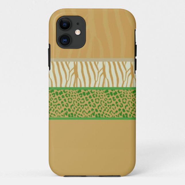 Funda del patrón de harina animal salvaje para iPh (Reverso)