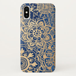 Funda del patrón manala azul y dorado