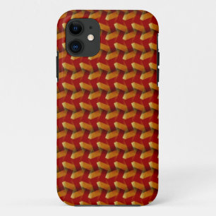 Funda del patrón textil de resumen rojo para iPhon