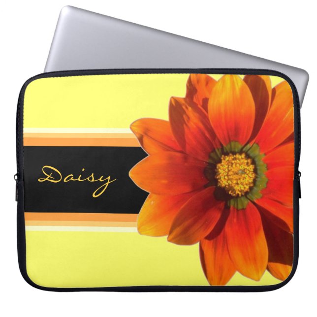 Funda del portátil de flor de primavera amarillo n (Frente)