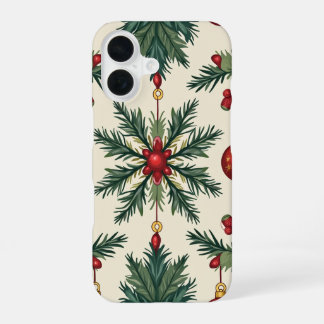 Funda delgada para iPhone 16 de Navidad, brillante