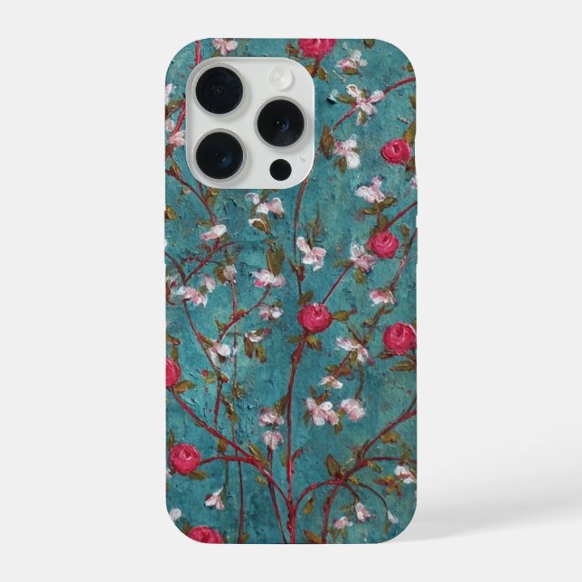 Funda delgada para Iphone - Varios tamaños, Rosas (Reverso )