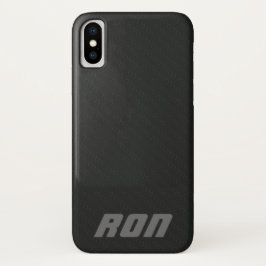Funda Deluxe Black Simulated Carbon Fiber iPhone X