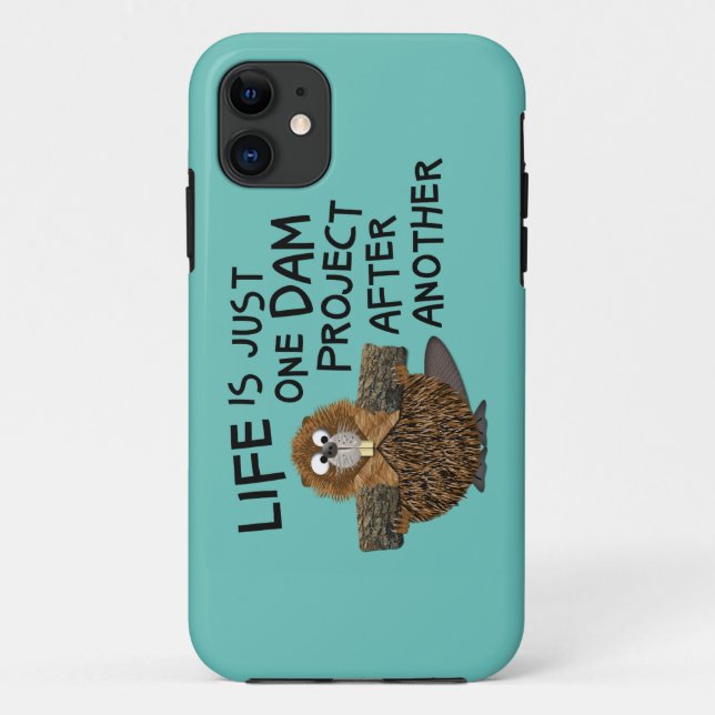 Funda divertida para el castor ocupado o el suyo (Reverso)