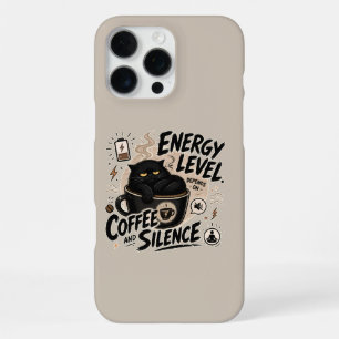 Funda divertida para iPhone 16 Pro Max de gato neg