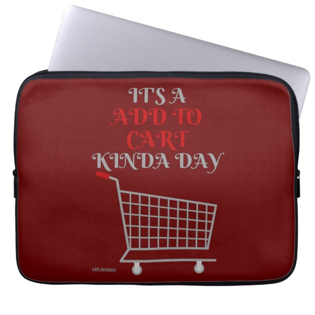 funda divertida para portátil "ADD TO CART" (Frente)