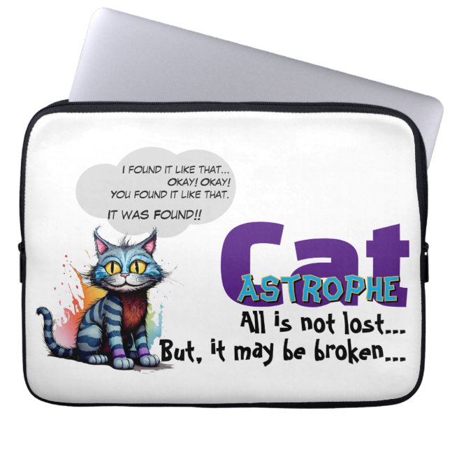 Funda divertida para portátil – Catástrofe: ...no  (Frente)