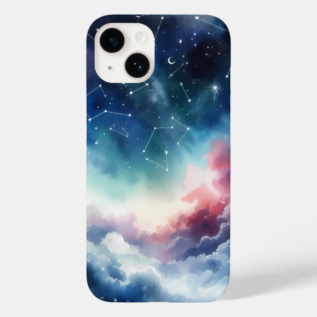 Funda Dreamlike Watercolor Night Sky iPhone 14 (Reverso )