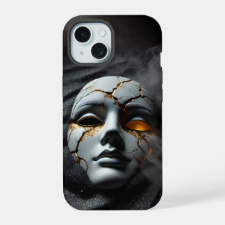 Funda dura para iPhone 15 Máscara de porcelana agr