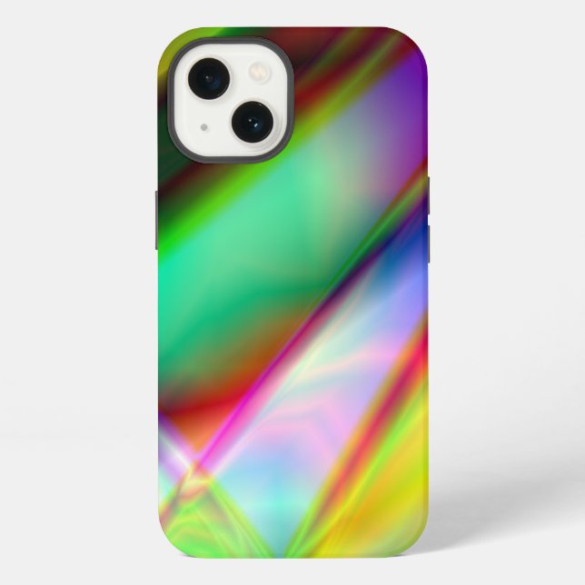 Funda dura para iPhone abstracta multicolor (Reverso )