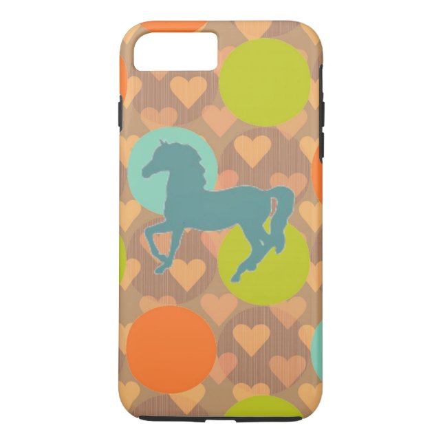 Funda duro para iPhone 7 Plus Horses (Reverso)