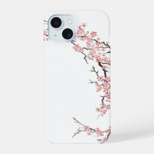 Funda elegante de flor de cerezo blanca vintage pa