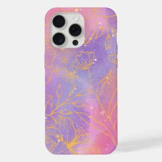 Funda elegante floral para iphone 15 pro max.