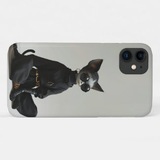 Funda elegante para iPhone 11 de diseño de gato