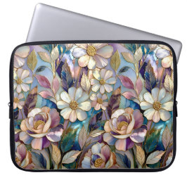 Funda elegante para portátil con estampado floral 