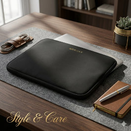 Funda elegante para portátil con nombre personaliz