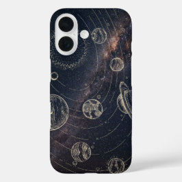 Funda espacial para iPhone 16 – Arte de planetas y