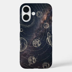 Funda espacial para iPhone 16 – Arte de planetas y