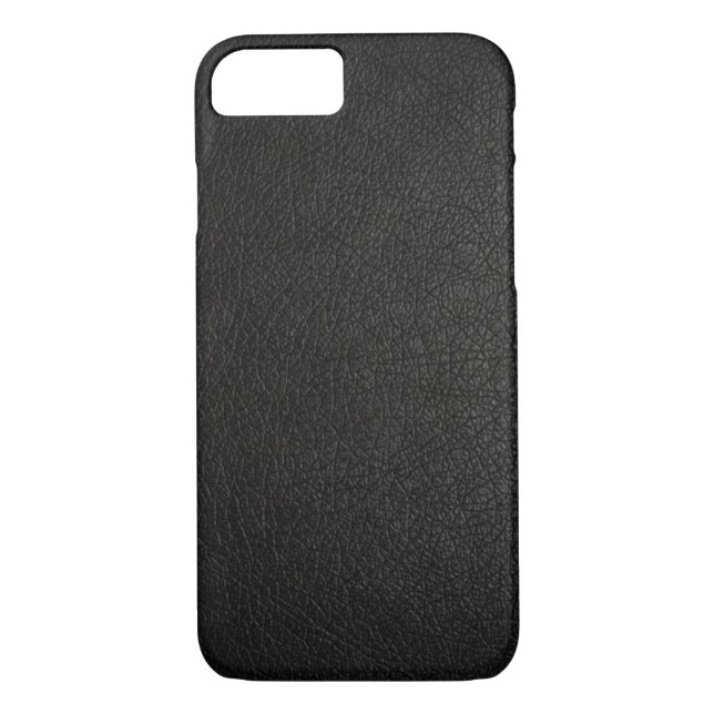Funda Faux Black Leather iPhone 7 (Reverso)