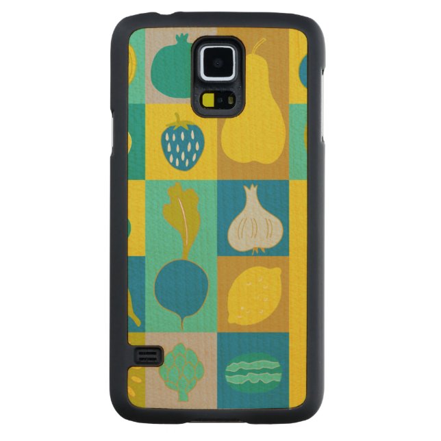 Funda Fina De Arce Para Galaxy S5 De Carved Bloques de vegetación I (Reverso)