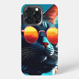 Funda fina para iPhone 13 Pro GAFAS DE GATO, Brill