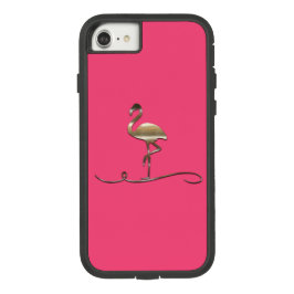 Funda Flamingo de Oro Rosa Brillante