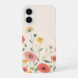 Funda floral bonita para iPhone 16