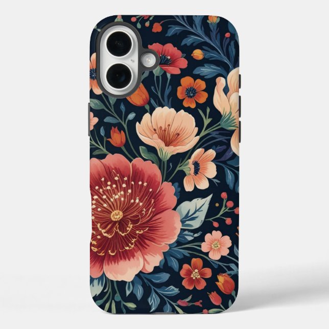 Funda Floral Elegance iPhone 16 Plus (Reverso )