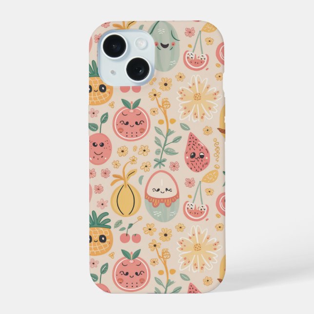 Funda Floral para iPhone 15 (Reverso )